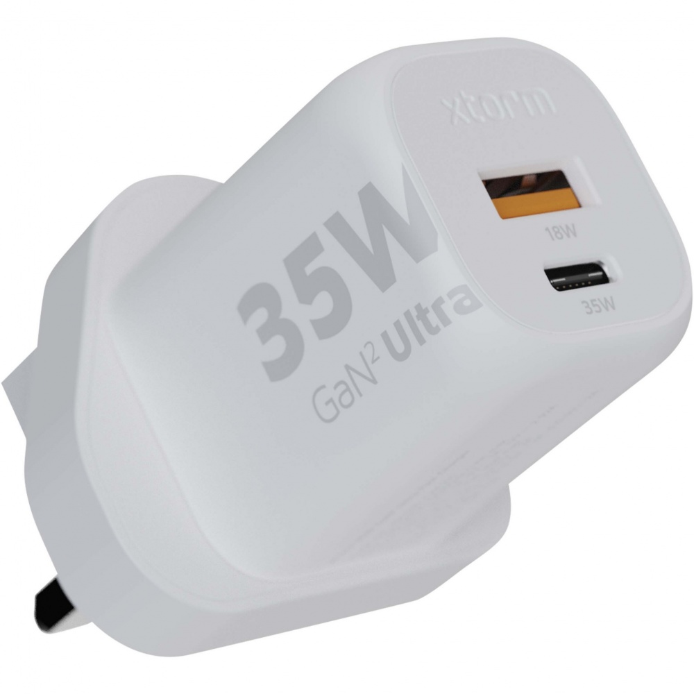 Logo trade promotional items image of: Xtorm XEC035 GaN² Ultra 35W wall charger - UK plug