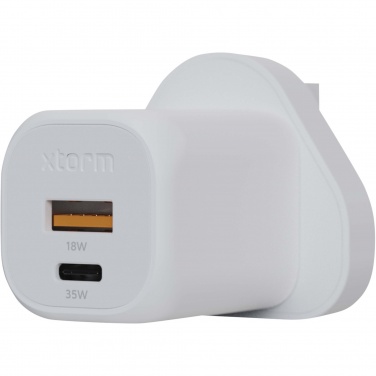 Logo trade advertising products picture of: Xtorm XEC035 GaN² Ultra 35W wall charger - UK plug