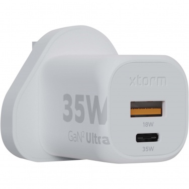 Logotrade promotional merchandise picture of: Xtorm XEC035 GaN² Ultra 35W wall charger - UK plug