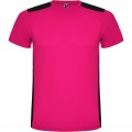 Detroit short sleeve unisex sports t-shirt, Fuchsia / Solid black