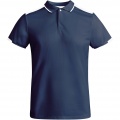 Tamil short sleeve men's sports polo, Navy Blue / White