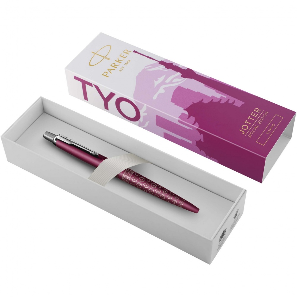 Logo trade promotional gifts picture of: Parker Jotter SE Global Icons colour trim ballpoint pen