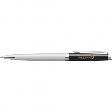 Logo trade promotional gifts image of: Hemisphere colour blocking ballpoint pen with palladium trim