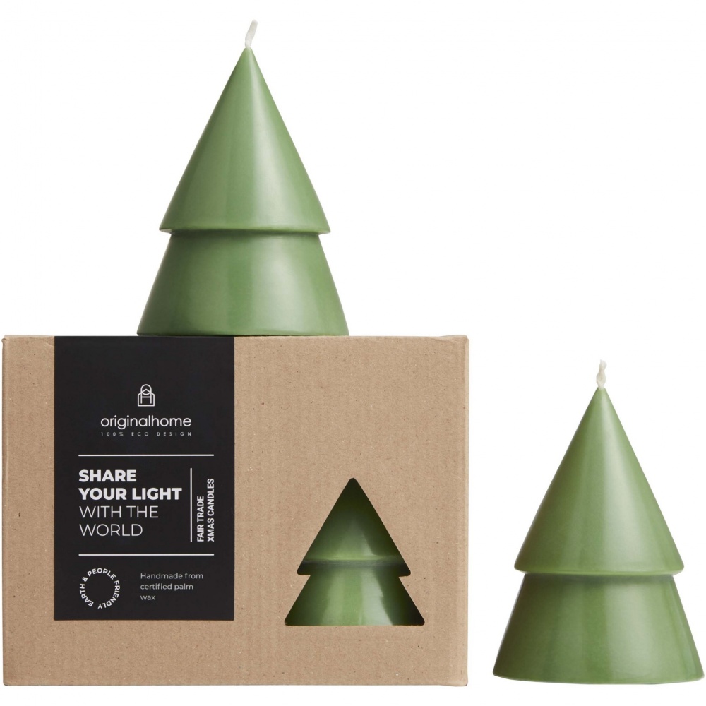 Logo trade promotional merchandise picture of: Originalhome Xmas tree candle set of 2 - M