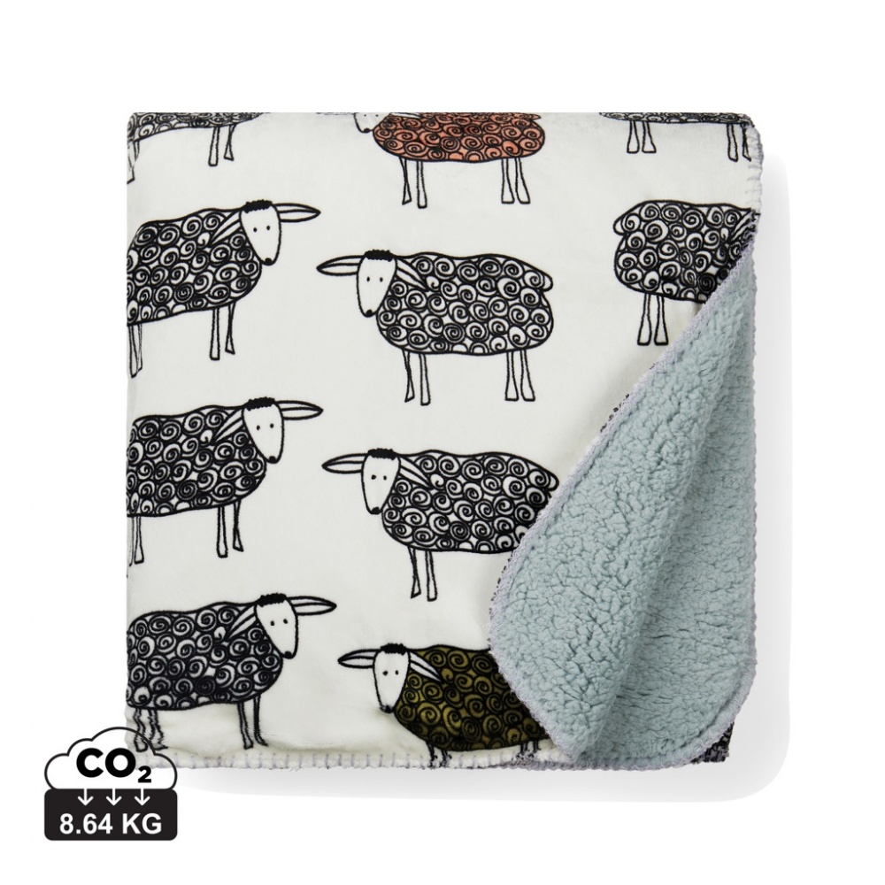 Logotrade advertising products photo of: VINGA Sheep GRS recycled PET pile blanket