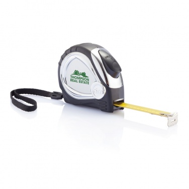 Logotrade promotional merchandise picture of: Chrome plated auto stop tape measure