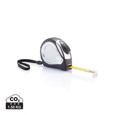 Logo trade advertising product photo of: Chrome plated auto stop tape measure