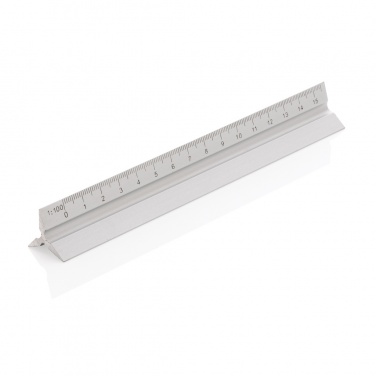 Logo trade promotional giveaway photo of: 15cm. Aluminum triangular ruler