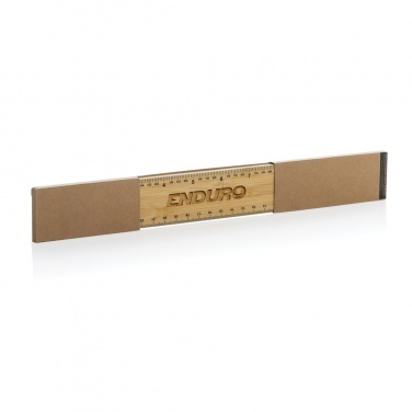 Logo trade promotional giveaway photo of: Timberson extra thick 30cm double sided bamboo ruler