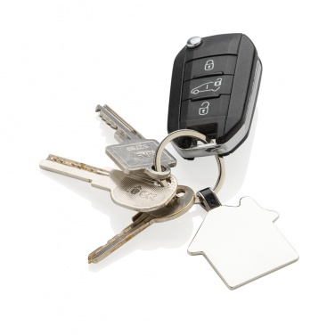 Logotrade corporate gift image of: RCS recycled zinc alloy house keyring