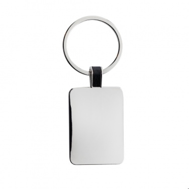 Logo trade business gift photo of: RCS recycled zinc alloy rectangle keyring