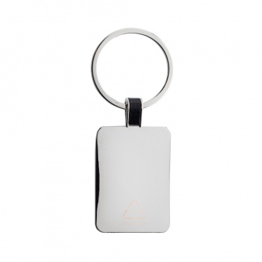 Logo trade promotional product photo of: RCS recycled zinc alloy rectangle keyring