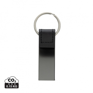 Logo trade promotional products picture of: Luxury PU keychain RCS recycled zinc alloy