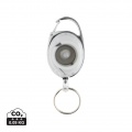 RCS recycled ABS roller clip keychain, white