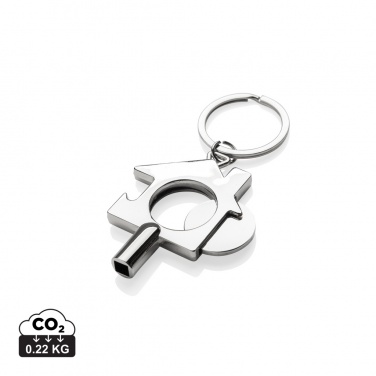 Logotrade promotional giveaways photo of: RCS recycled zinc alloy 3 in 1 keychain