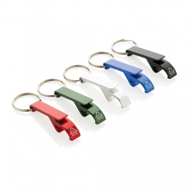 Logo trade promotional products image of: RCS recycled aluminum bottle and can opener