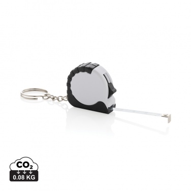 Logo trade promotional items image of: MeasureMate RCS reycled ABS 1 meter tape keychain