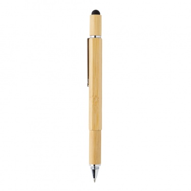 Logo trade advertising products image of: Bamboo 5-in-1 toolpen