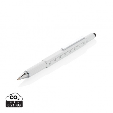 Logo trade promotional giveaways picture of: 5-in-1 aluminium toolpen