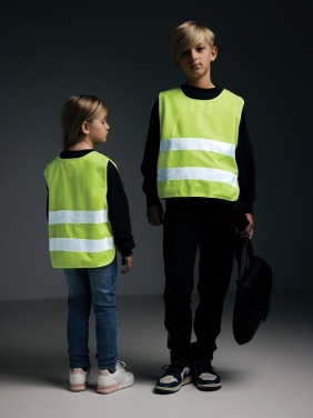 Logo trade promotional products image of: GRS recycled PET high-visibility safety vest 7-12 years