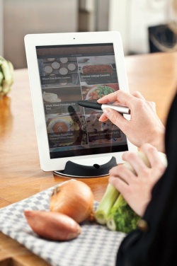 Logo trade corporate gifts image of: Chef tablet stand with touchpen