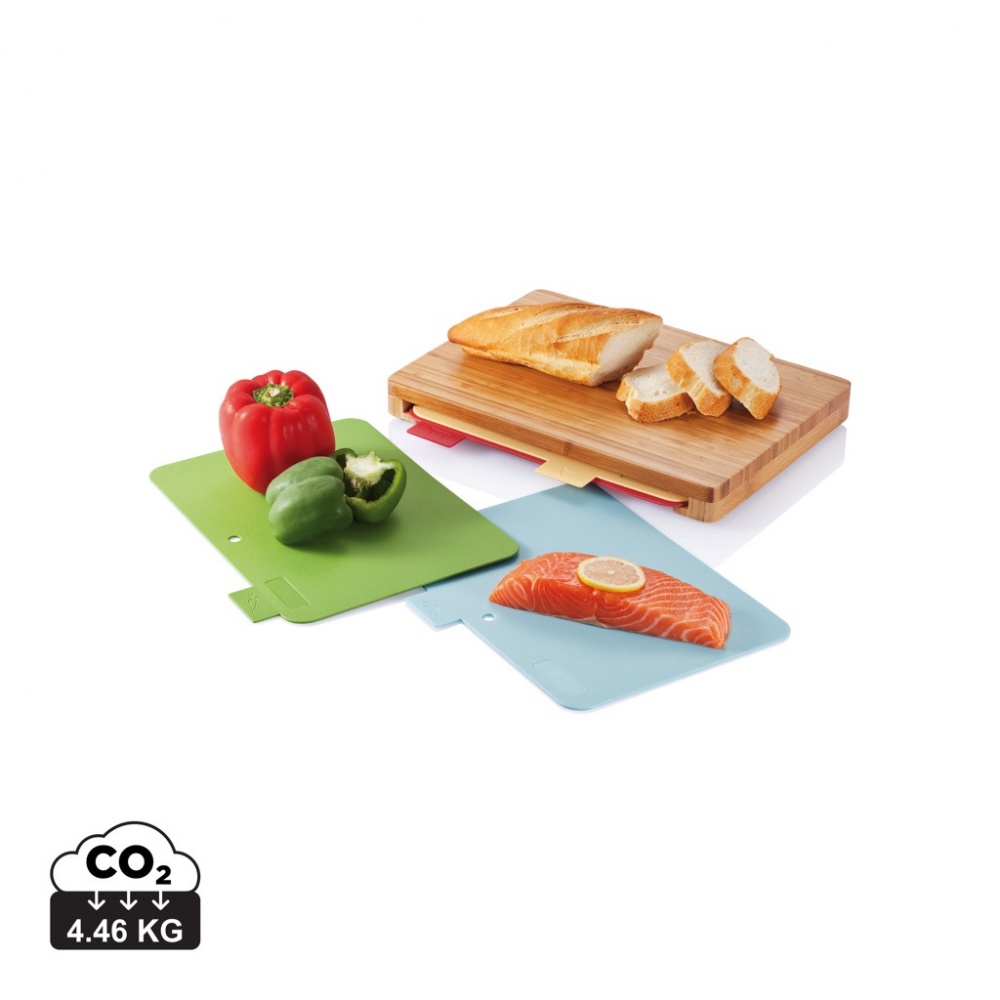 Logotrade promotional product picture of: Cutting board with 4pcs hygienic boards