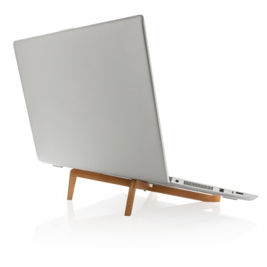 Logo trade promotional product photo of: Bamboo portable laptop stand