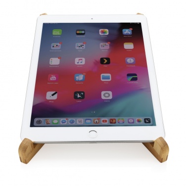 Logo trade promotional products picture of: Bamboo portable laptop stand