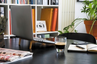 Logo trade corporate gift photo of: Bamboo portable laptop stand