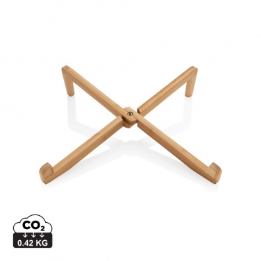 Logotrade promotional giveaway image of: Bamboo portable laptop stand