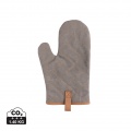 Deluxe canvas oven mitt, grey