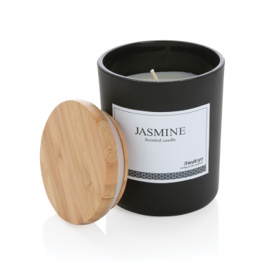 Logo trade promotional giveaways image of: Ukiyo deluxe scented candle with bamboo lid