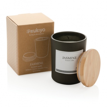 Logotrade promotional products photo of: Ukiyo deluxe scented candle with bamboo lid