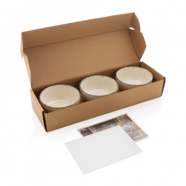 Logo trade promotional merchandise image of: Ukiyo 3pc serving bowl set with bamboo tray