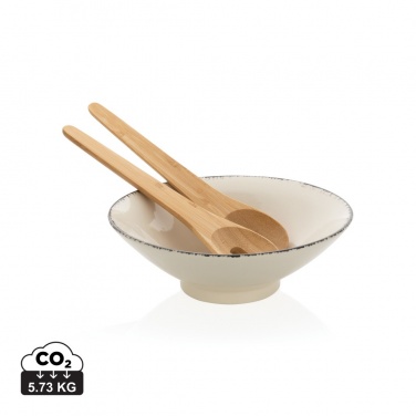 Logo trade promotional items picture of: Ukiyo salad bowl with bamboo salad server