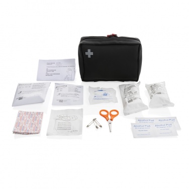 Logo trade advertising products image of: RCS recycled nubuck PU pouch  first aid set