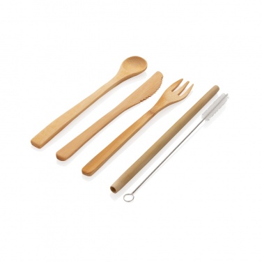 Logotrade business gift image of: Reusable bamboo travel cutlery set