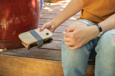 Logo trade advertising products picture of: Glass lunchbox with bamboo lid