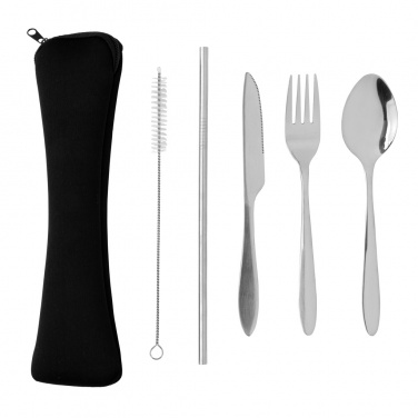 Logotrade business gift image of: 4 PCS stainless steel re-usable cutlery set