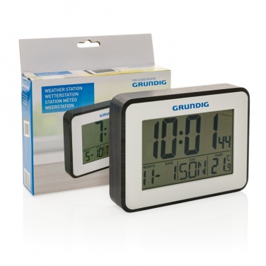 Logo trade promotional product photo of: Grundig weatherstation alarm and calendar