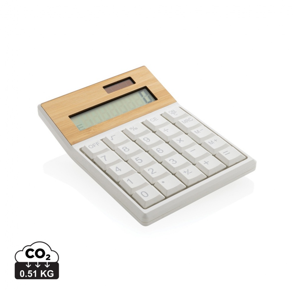 Logotrade promotional giveaways photo of: Utah RCS recycled plastic and  bamboo calculator