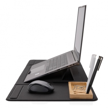 Logo trade promotional product photo of: Impact AWARE RPET Foldable desk organizer with laptop stand