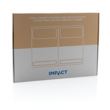 Logo trade promotional items image of: Impact AWARE RPET Foldable desk organizer with laptop stand