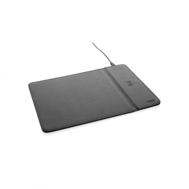 Logo trade promotional gifts picture of: Swiss Peak RCS recycled PU 10W wireless charging mousepad