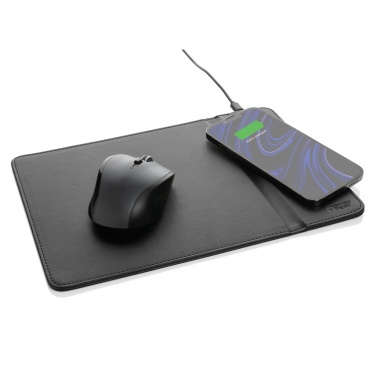 Logotrade promotional products photo of: Swiss Peak RCS recycled PU 10W wireless charging mousepad