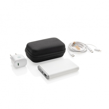 Logotrade promotional merchandise picture of: Surge RCS recyled PET 20W type C 3 pcs charging set