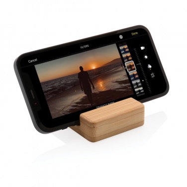 Logo trade promotional products image of: Bamboo phone stand XD