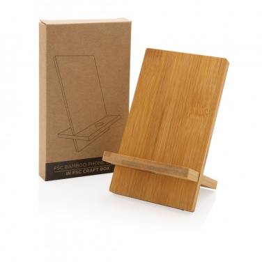 Logotrade promotional items photo of: Bamboo phone stand in kraft box