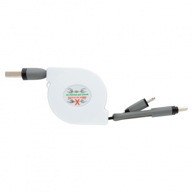 Logo trade promotional merchandise photo of: 3-in-1 retractable cable