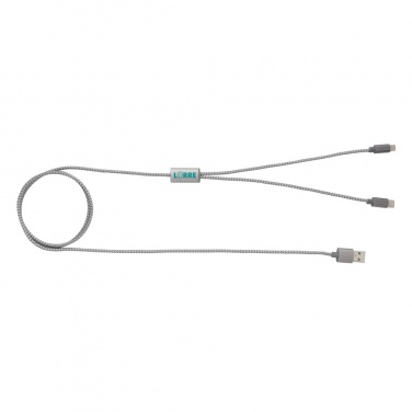 Logo trade promotional merchandise photo of: 3-in-1 braided cable